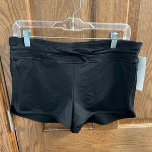 Athlete Kata Surge Short black swim boyshort, size small, NWT